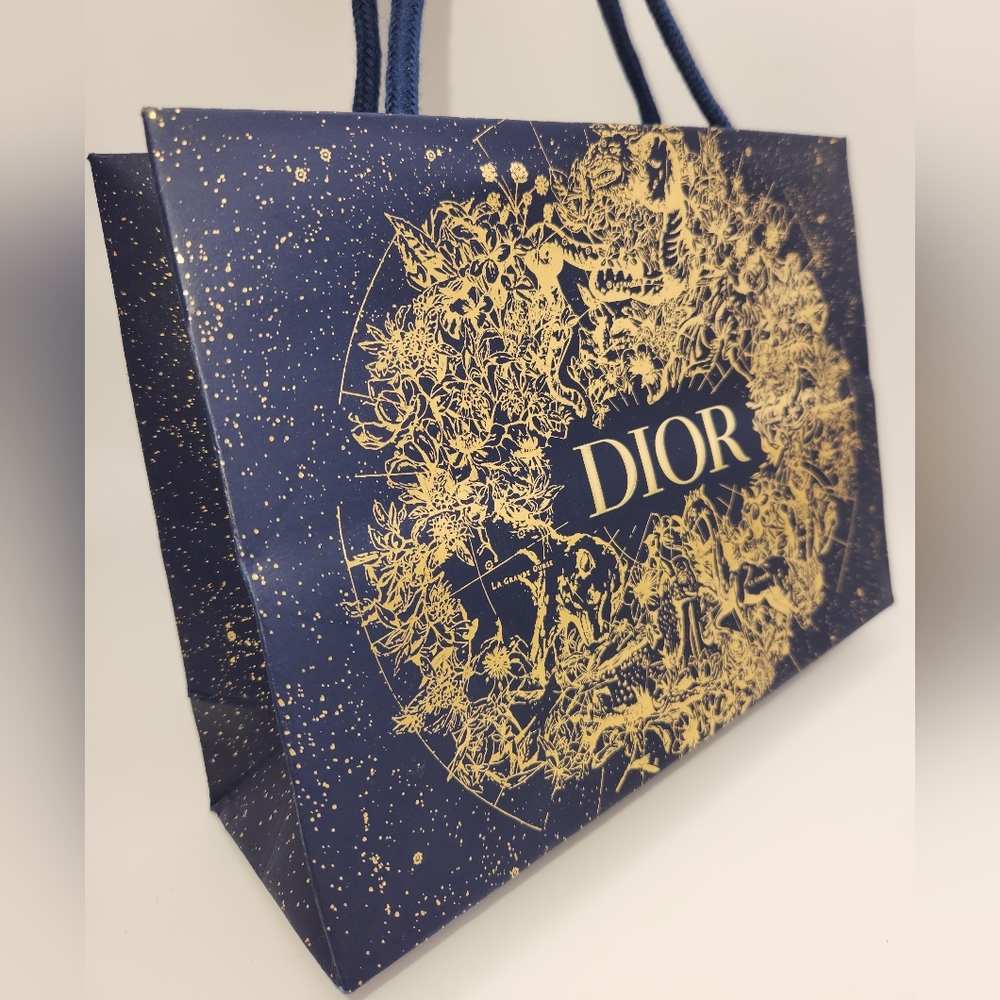 Dior Navy Blue and Gold Shoppers Bag New & AUTHENTIC